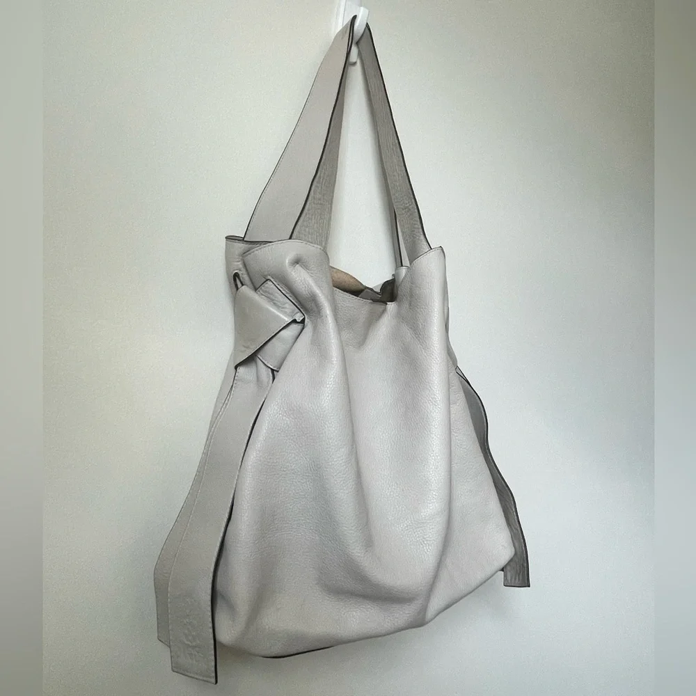 Vince Camuto⚡️XL Slouchy “Silver Cloud” Cyra Taupe Tote Bag - Picture 2 of 16